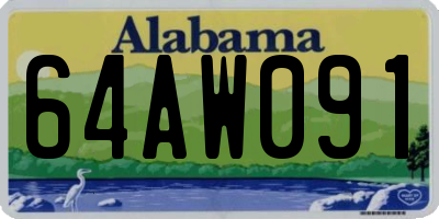 AL license plate 64AW091