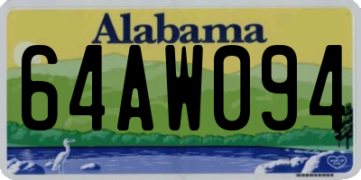 AL license plate 64AW094