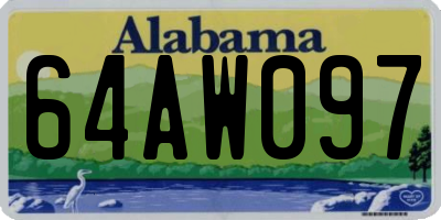 AL license plate 64AW097