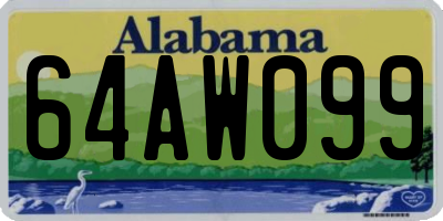 AL license plate 64AW099