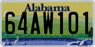 AL license plate 64AW101