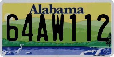 AL license plate 64AW112