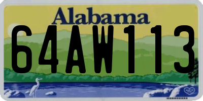 AL license plate 64AW113