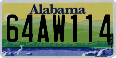AL license plate 64AW114