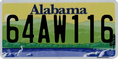 AL license plate 64AW116