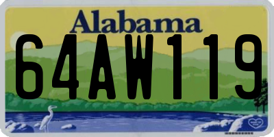 AL license plate 64AW119