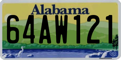 AL license plate 64AW121