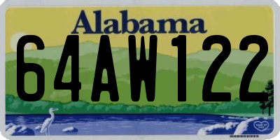 AL license plate 64AW122