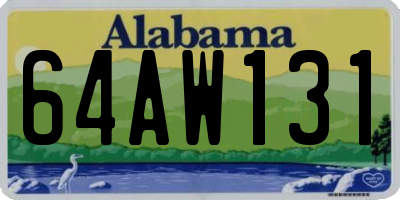 AL license plate 64AW131