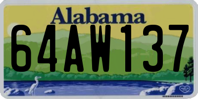AL license plate 64AW137