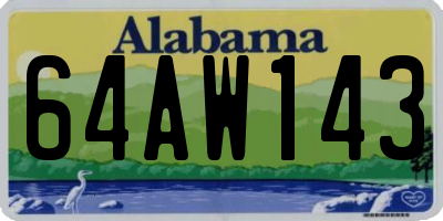 AL license plate 64AW143