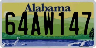 AL license plate 64AW147