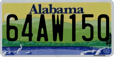 AL license plate 64AW150