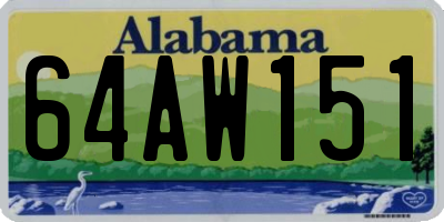 AL license plate 64AW151