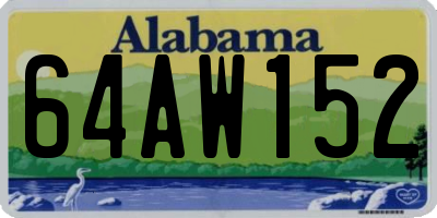 AL license plate 64AW152