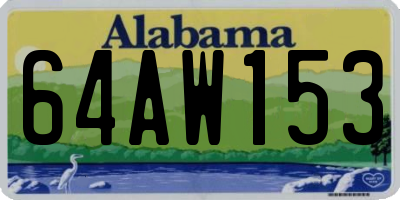 AL license plate 64AW153
