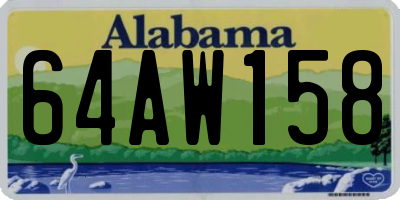 AL license plate 64AW158