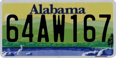 AL license plate 64AW167