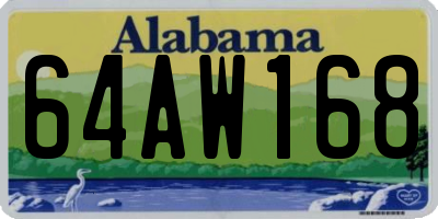 AL license plate 64AW168