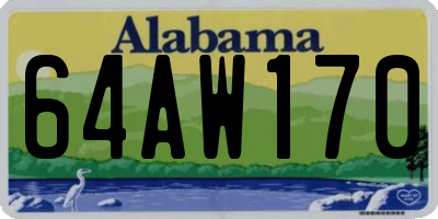 AL license plate 64AW170