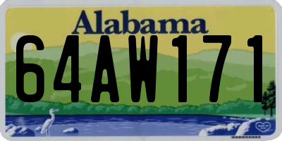 AL license plate 64AW171