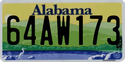 AL license plate 64AW173