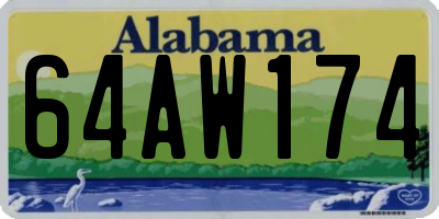 AL license plate 64AW174