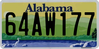 AL license plate 64AW177