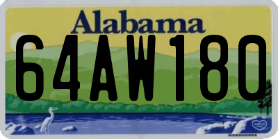 AL license plate 64AW180