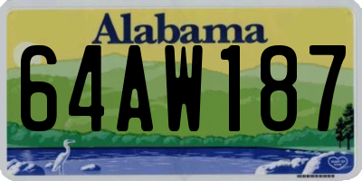 AL license plate 64AW187