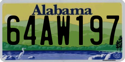 AL license plate 64AW197