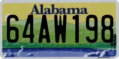AL license plate 64AW198