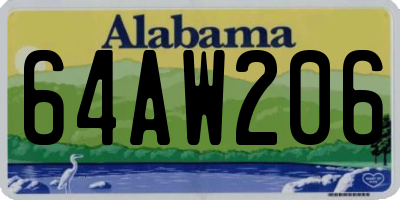 AL license plate 64AW206
