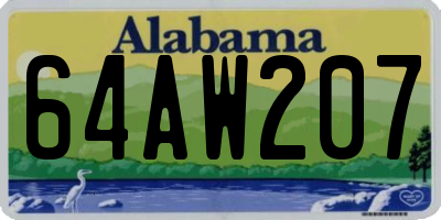 AL license plate 64AW207