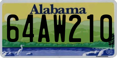AL license plate 64AW210
