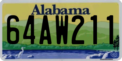 AL license plate 64AW211
