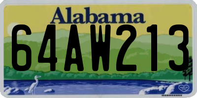 AL license plate 64AW213