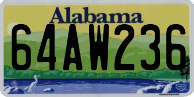 AL license plate 64AW236