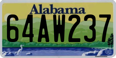 AL license plate 64AW237