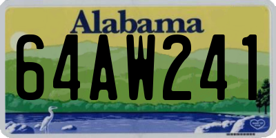 AL license plate 64AW241