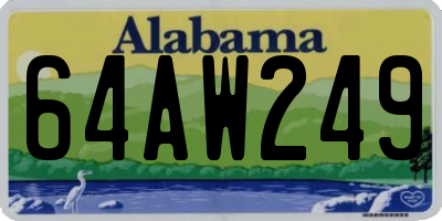 AL license plate 64AW249