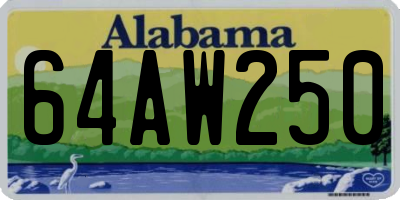 AL license plate 64AW250