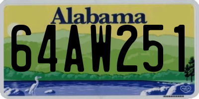 AL license plate 64AW251