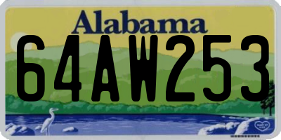 AL license plate 64AW253