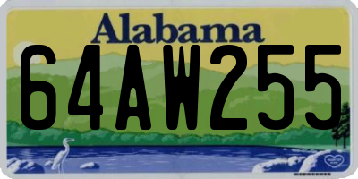 AL license plate 64AW255