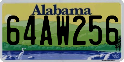 AL license plate 64AW256