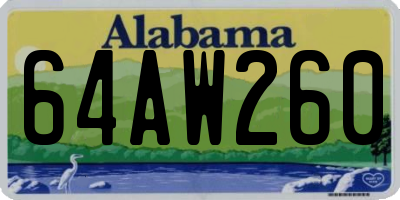 AL license plate 64AW260