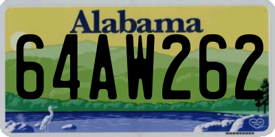 AL license plate 64AW262