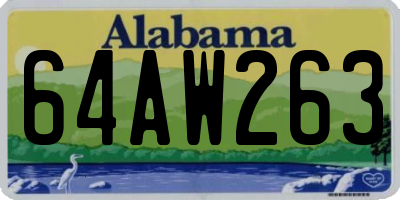 AL license plate 64AW263