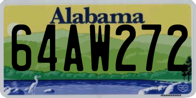 AL license plate 64AW272